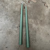 Sage green tapers